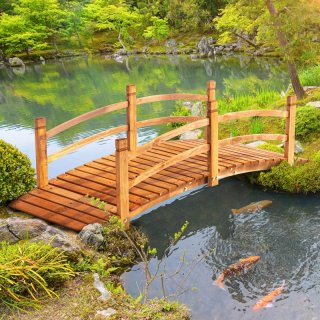 Puente de Madera Arco 185x72x58 cm