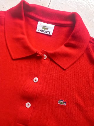 Polo Lacoste Rosso Taglia 42