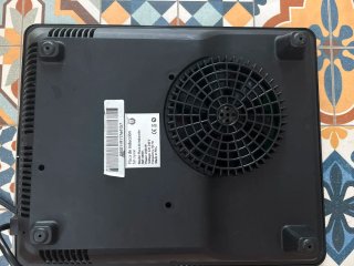 Placa de inducción negra