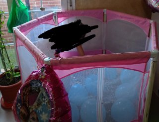 Trampolino elastico rosa per bambini