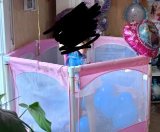 Trampolino elastico rosa per bambini