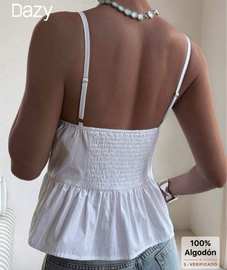 Blusa tirantes encaje lazo