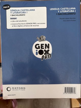 Lengua castellana y literatura I. Libro del est...
