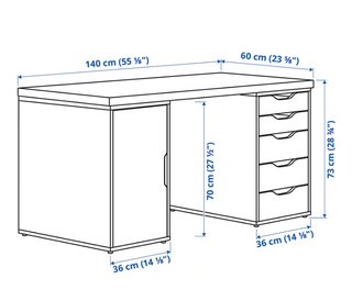 Escritorio IKEA Lagkapten Alex 140x60cm