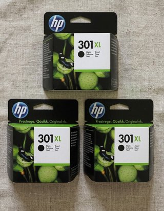 3 Cartuchos HP 301XL Negro