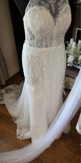 Vestido de Novia Blanco con Pedrería