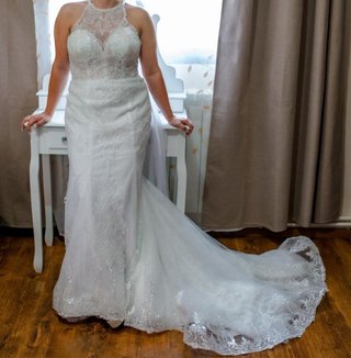 Vestido de Novia Blanco con Pedrería