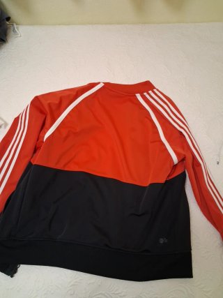 Chaqueta Adidas Original Roja y Negra Talla XS