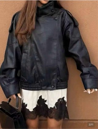 Chaqueta cuero sintético Shein Talla M