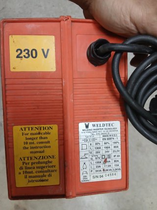 Saldatrice Inverter Weldtec MMA Elettrodo
