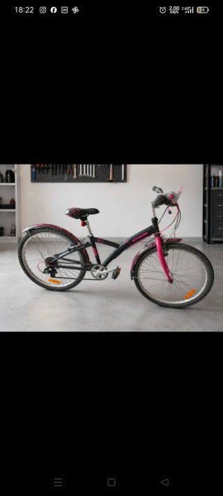 Bicicleta infantil 24 negra con detalles