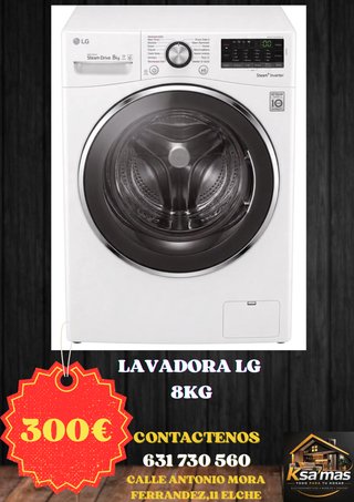 Lavadora LG Steam Drive 8kg