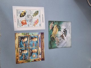 Sellos de peces de acuario y océano