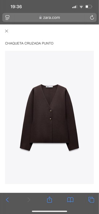 Chaqueta Zara cruzada punto talla única