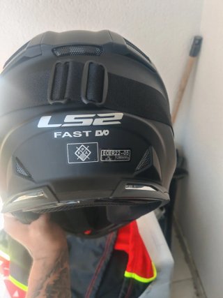 Casco Moto LS2 Negro con Gafas