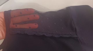 Camiseta manga larga azul marino M