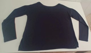 Camiseta manga larga azul marino M