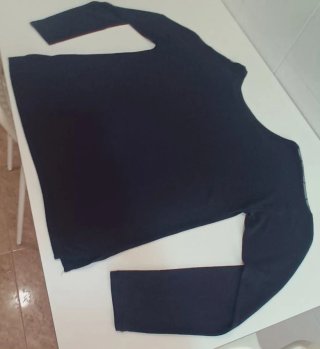 Camiseta manga larga azul marino M