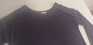 Camiseta manga larga azul marino M