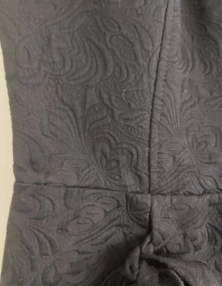 Vestido negro brocado VAN-DOS