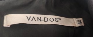 Vestido negro brocado VAN-DOS