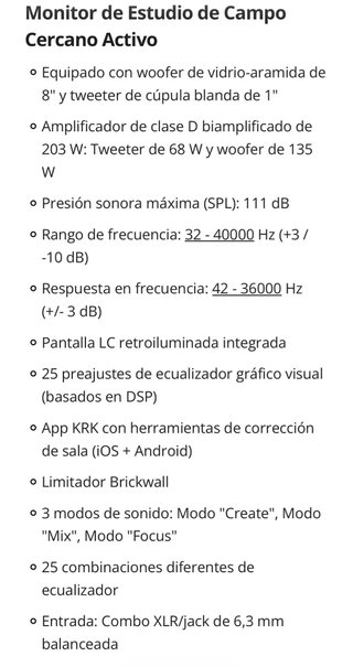 KRK Rokit RP8 G5 Monitor de Estudio
