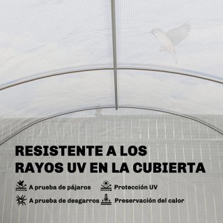 Invernadero Túnel 6x3x2m con 3 Puertas