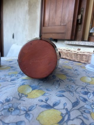 Vaso vintage ceramica marrone con manici