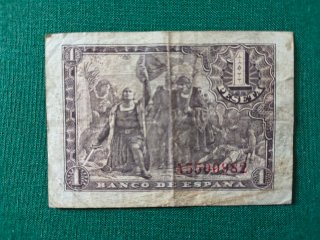 Billete 1 Peseta Banco de España 1943