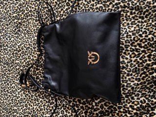 Borsa Pinko Nera Logo Oro Originale
