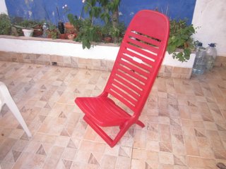 SILLA PLAYA PLEGABLE ADULTO ROJA CON APOYACABEZAS