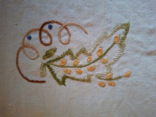 Coperta matrimoniale lino ricamata a mano