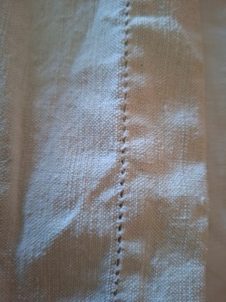 Coperta matrimoniale lino ricamata a mano