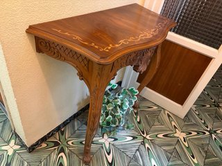 Consola recibidor antigua madera tallada