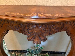 Consola recibidor antigua madera tallada