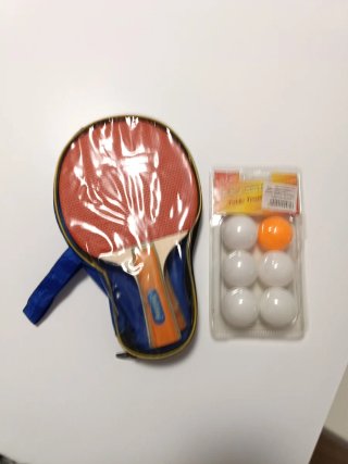 2 palas ping pong + 6 pelotas