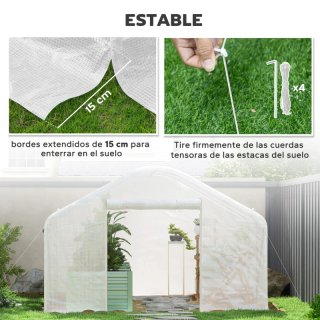 Invernadero Túnel 4x3x2m con 2 Ventanas