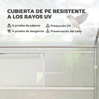 Invernadero Túnel 4x3x2m con 2 Ventanas