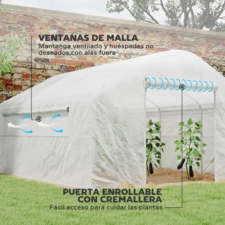 Invernadero Túnel 4x3x2m con 2 Ventanas