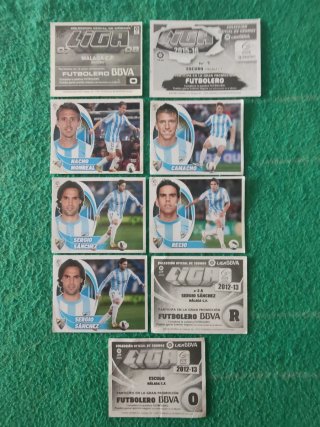 Lote cromos fútbol Málaga C.F. Panini La Liga