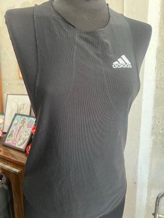 Top Adidas Transparente Negro Talla S/M