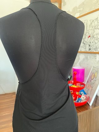 Top Adidas Transparente Negro Talla S/M