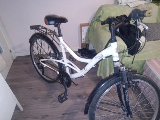 Bicicleta de paseo blanca