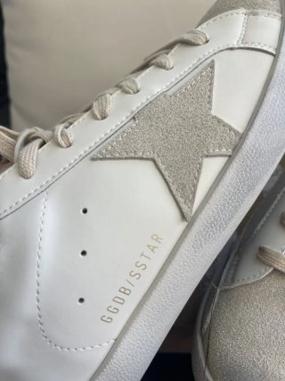 Golden Goose Superstar Sneakers Blancas y Plateada