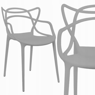 Silla Estilo Masters Gris Plástico