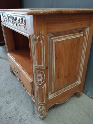 Mesita de noche madera maciza nueva