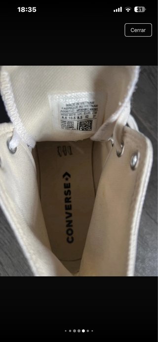 Converse All Star Blancas Talla 42
