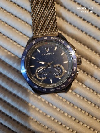 Reloj Maserati Cronógrafo Azul y Plateado