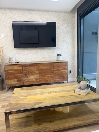 Aparador Madera Maciza Acacia y Metal