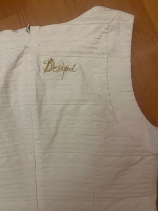 Vestido Desigual Talla 40 Blanco